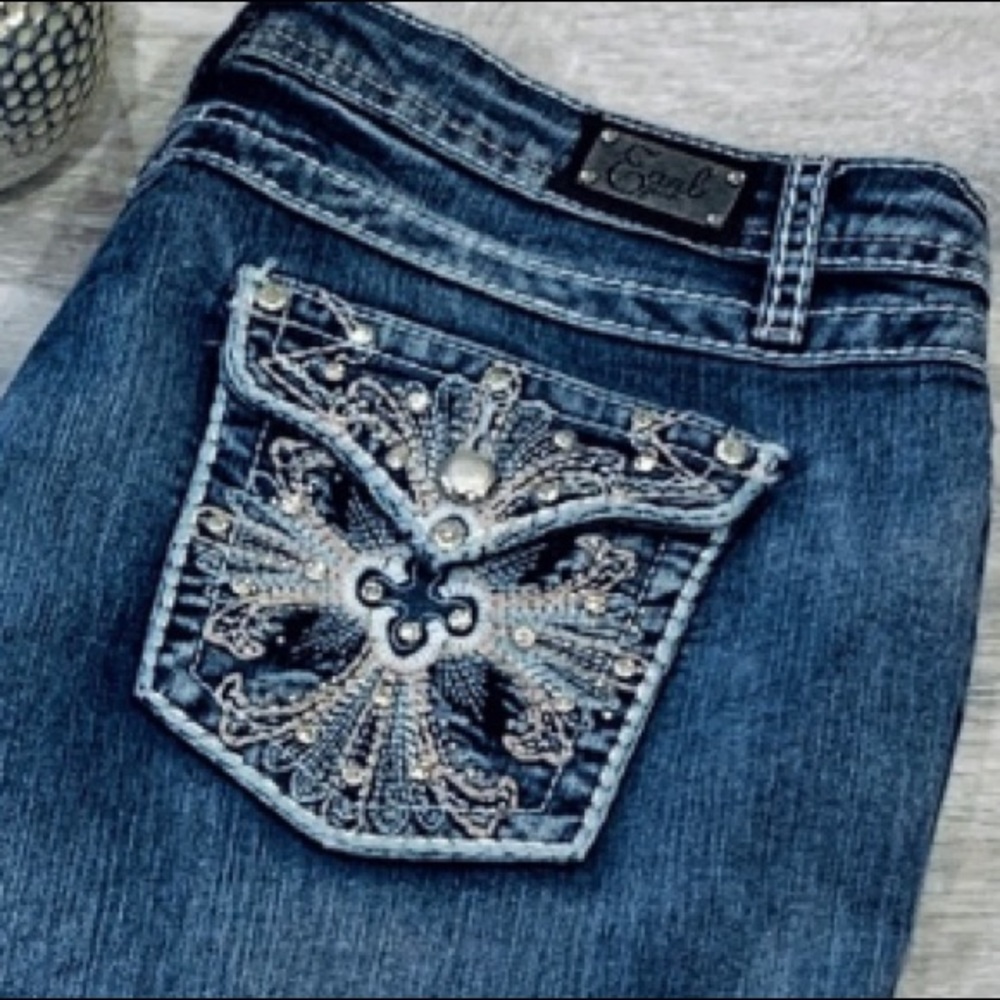 Earl Jeans  Embellished  Straight Leg Jean